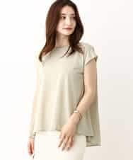 FKKIV72110 MK MICHEL KLEIN(MK ミッシェルクラン) ジャージーラメTシャツ/洗える ゴールド