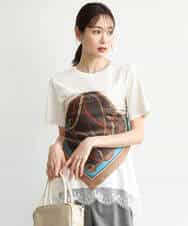FKKJD21110 MK MICHEL KLEIN(MK ミッシェルクラン) [洗える]イレヘムレースデザインカットソー ブラック