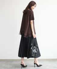 FKKJD21110 MK MICHEL KLEIN(MK ミッシェルクラン) [洗える]イレヘムレースデザインカットソー ブラック