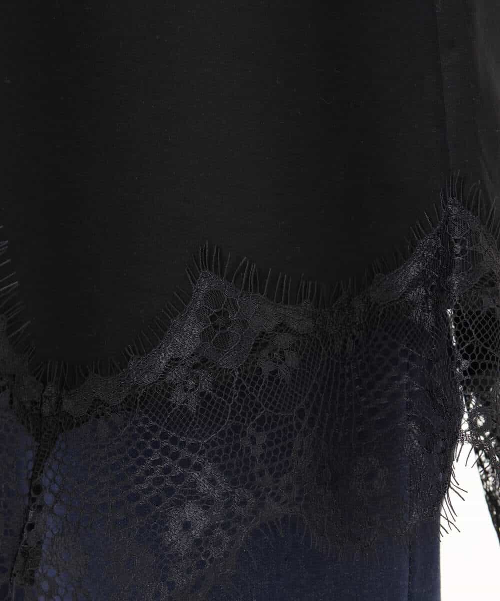FKKJD21110 MK MICHEL KLEIN(MK ミッシェルクラン) [洗える]イレヘムレースデザインカットソー ブラック