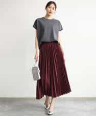 FKKJD22130 MK MICHEL KLEIN(MK ミッシェルクラン) [洗える]前後2way フロントジップデザインカットソー ダークグレー