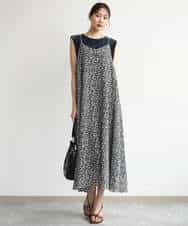 FKKJD24080 MK MICHEL KLEIN(MK ミッシェルクラン) [洗える]シアーベロア ノースリーブトップス モカベージュ