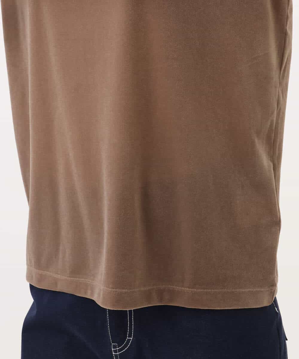 FKKJD24080 MK MICHEL KLEIN(MK ミッシェルクラン) [洗える]シアーベロア ノースリーブトップス モカベージュ