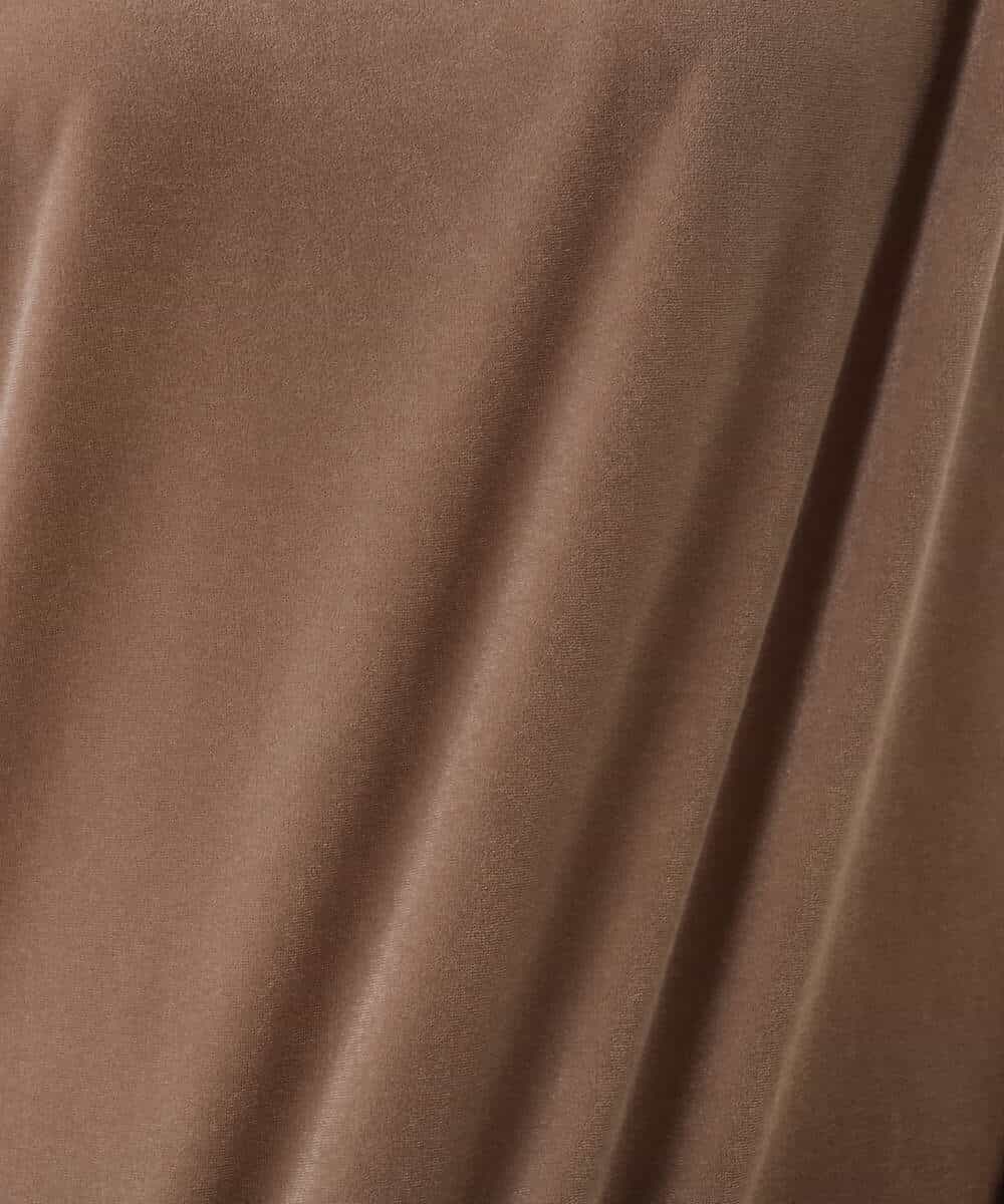 FKKJD24080 MK MICHEL KLEIN(MK ミッシェルクラン) [洗える]シアーベロア ノースリーブトップス モカベージュ