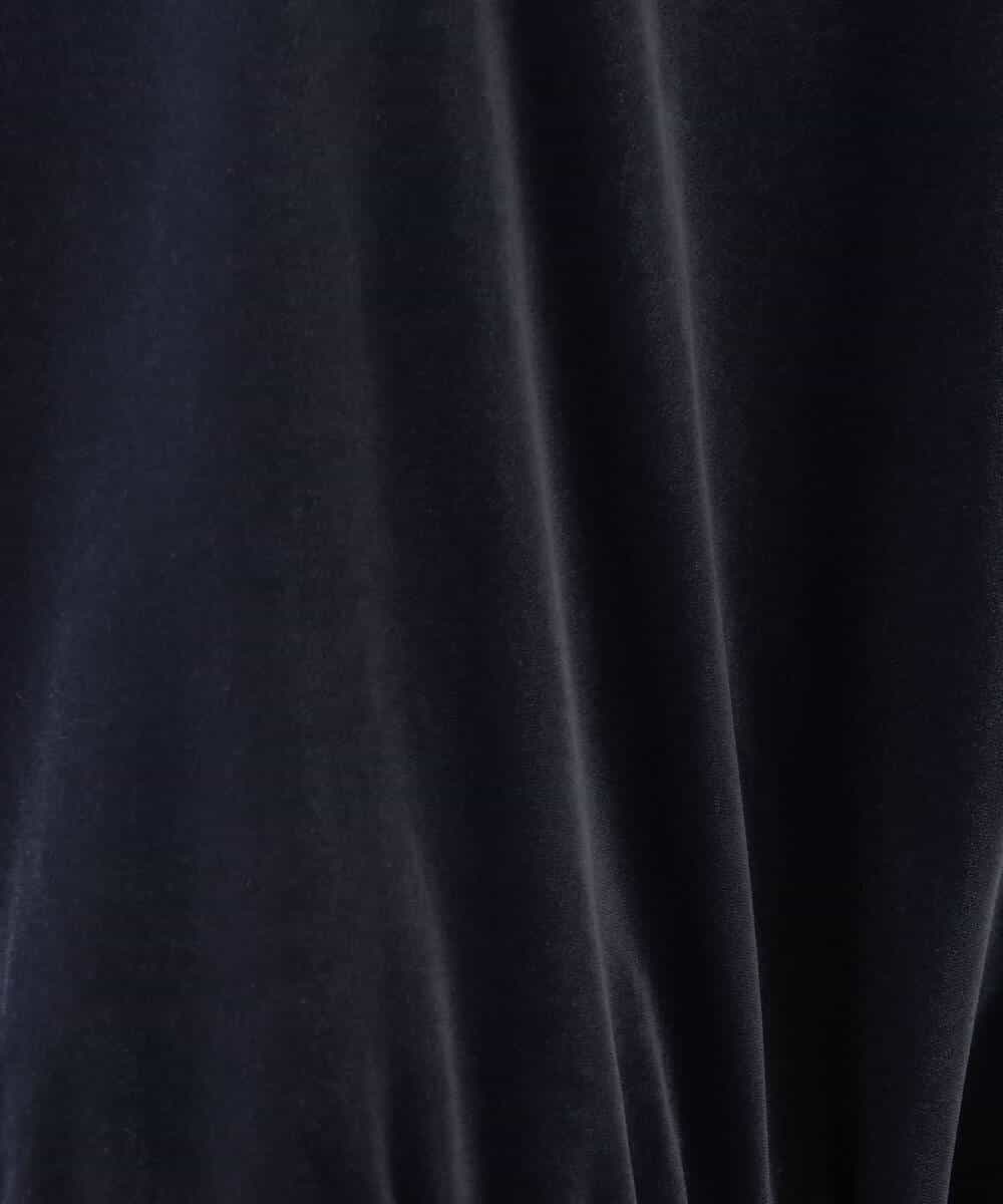 FKKJD25110 MK MICHEL KLEIN(MK ミッシェルクラン) [洗える]シアーベロア 五分袖カットソー モカベージュ