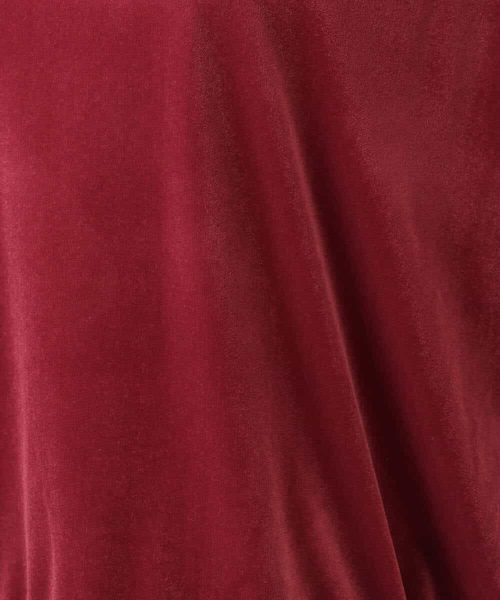 FKKJD25110 MK MICHEL KLEIN(MK ミッシェルクラン) [洗える]シアーベロア 五分袖カットソー モカベージュ