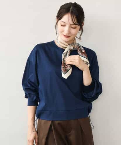 FKKJD30120 MK MICHEL KLEIN [洗える]ドロスト仕様異素材カットソー