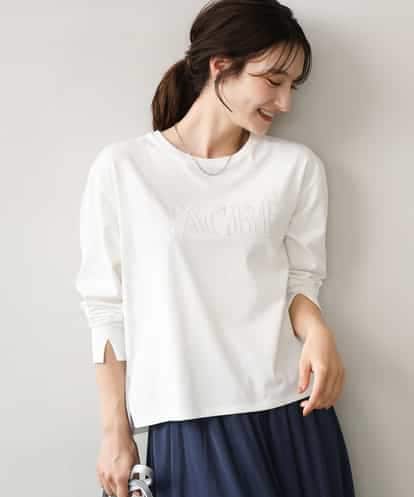 FKKJD31110 MK MICHEL KLEIN [洗える]レース刺繍ロゴロンT