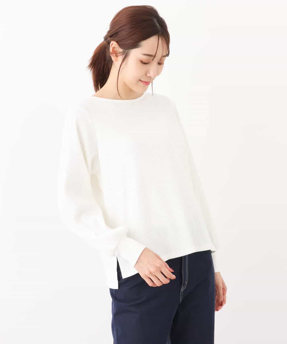 FKKJS19090 MK MICHEL KLEIN(MK ミッシェルクラン) ワイドテレコカットソー/洗える ダークグレー