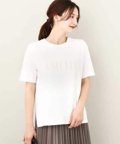 FKKJV20075 MK MICHEL KLEIN フロッキープリントロゴTシャツ/洗える