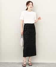 FKKJV20075 MK MICHEL KLEIN(MK ミッシェルクラン) フロッキープリントロゴTシャツ/洗える ダークグレー