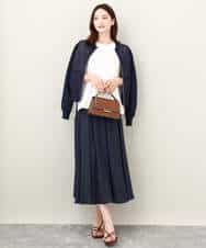 FKKJV20075 MK MICHEL KLEIN(MK ミッシェルクラン) フロッキープリントロゴTシャツ/洗える ダークグレー