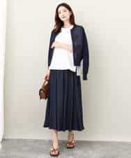 FKKJV20075 MK MICHEL KLEIN(MK ミッシェルクラン) フロッキープリントロゴTシャツ/洗える ダークグレー
