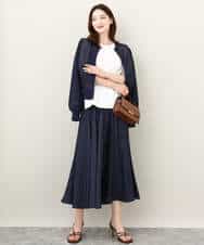 FKKJV20075 MK MICHEL KLEIN(MK ミッシェルクラン) フロッキープリントロゴTシャツ/洗える ダークグレー