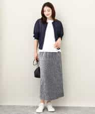 FKKJV20075 MK MICHEL KLEIN(MK ミッシェルクラン) フロッキープリントロゴTシャツ/洗える ダークグレー