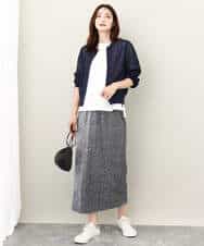 FKKJV20075 MK MICHEL KLEIN(MK ミッシェルクラン) フロッキープリントロゴTシャツ/洗える ダークグレー