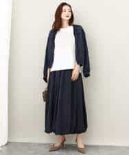 FKKJV20075 MK MICHEL KLEIN(MK ミッシェルクラン) フロッキープリントロゴTシャツ/洗える ダークグレー
