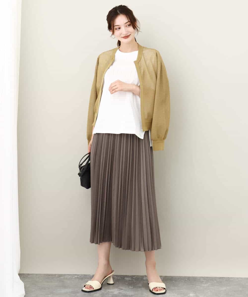 FKKJV20075 MK MICHEL KLEIN(MK ミッシェルクラン) フロッキープリントロゴTシャツ/洗える ダークグレー