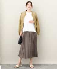 FKKJV20075 MK MICHEL KLEIN(MK ミッシェルクラン) フロッキープリントロゴTシャツ/洗える ダークグレー