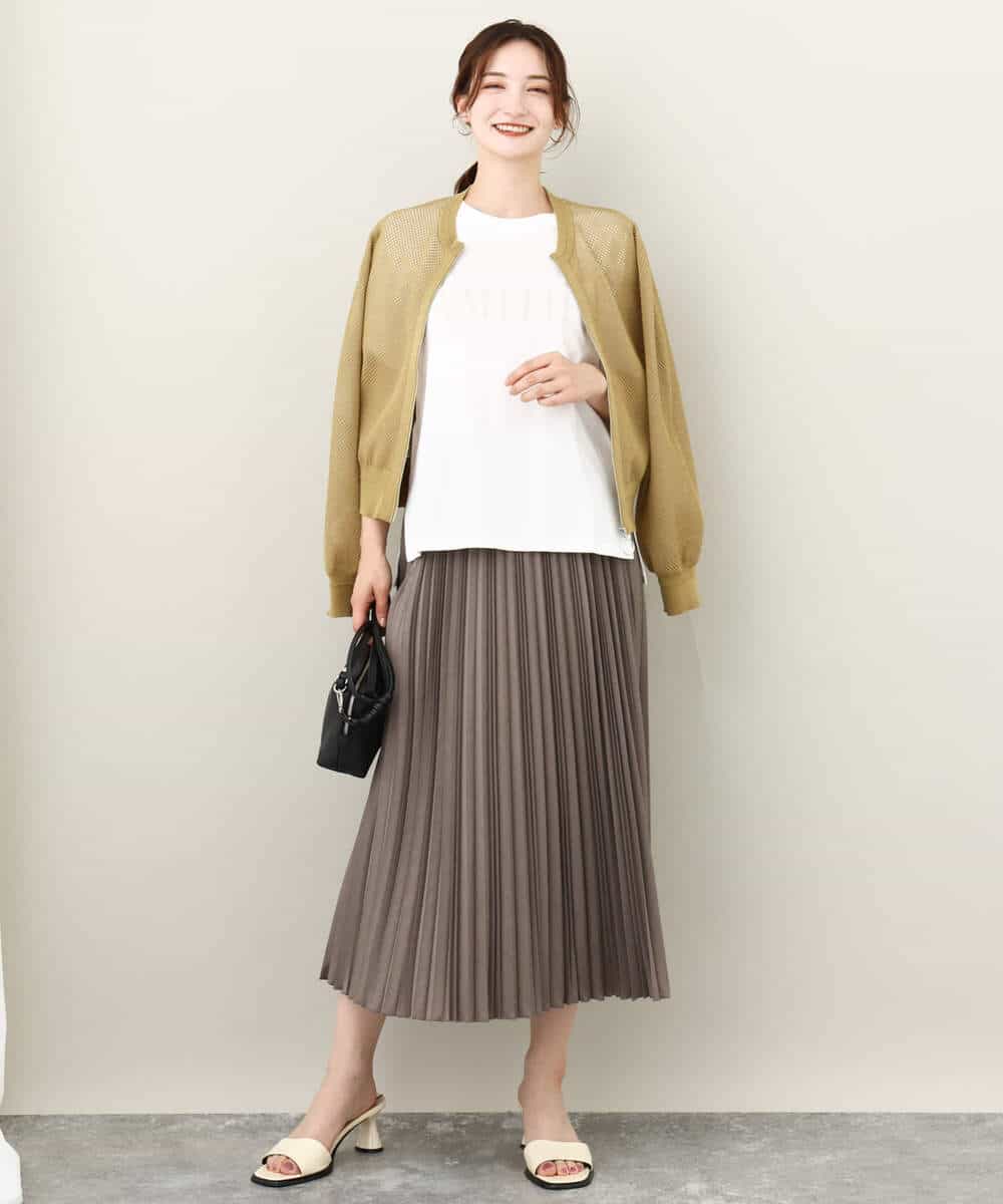 FKKJV20075 MK MICHEL KLEIN(MK ミッシェルクラン) フロッキープリントロゴTシャツ/洗える ダークグレー