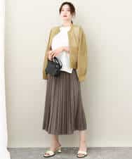 FKKJV20075 MK MICHEL KLEIN(MK ミッシェルクラン) フロッキープリントロゴTシャツ/洗える ダークグレー