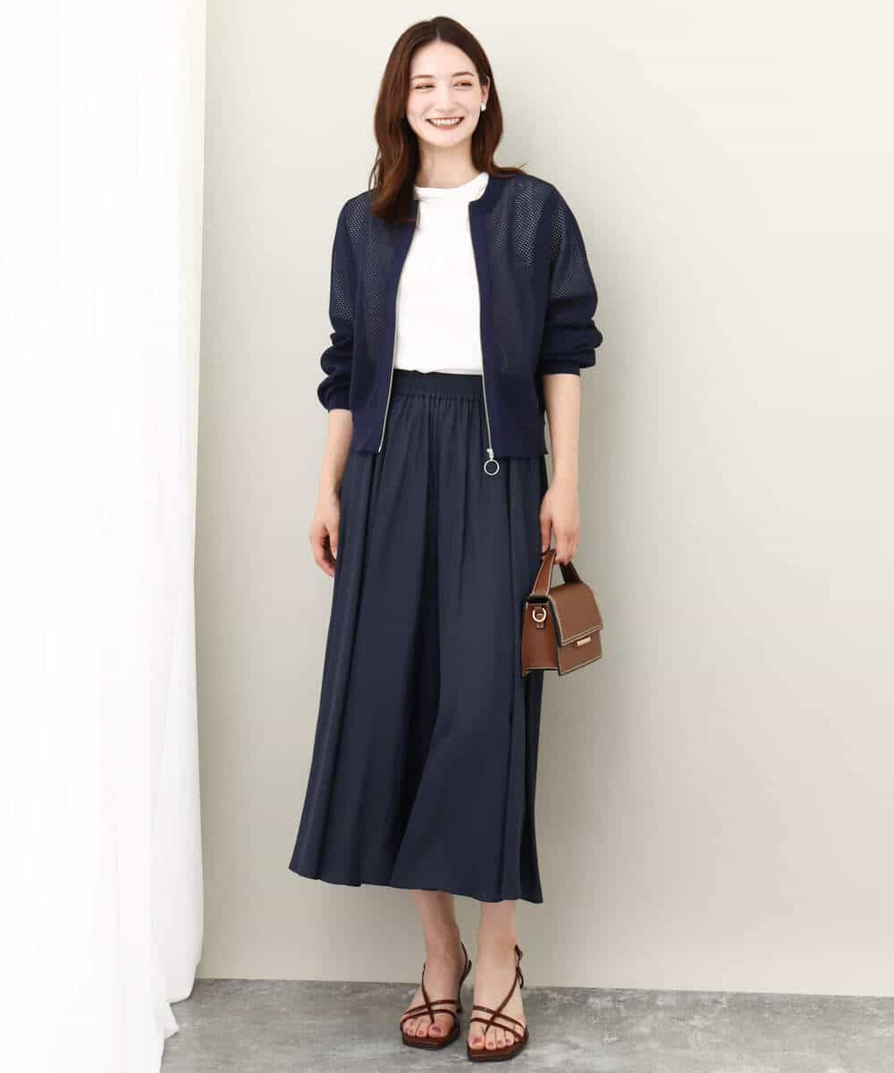 FKKJV20075 MK MICHEL KLEIN(MK ミッシェルクラン) フロッキープリントロゴTシャツ/洗える ダークグレー
