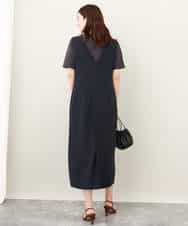 FKKJV20075 MK MICHEL KLEIN(MK ミッシェルクラン) フロッキープリントロゴTシャツ/洗える ダークグレー