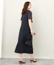 FKKJV20075 MK MICHEL KLEIN(MK ミッシェルクラン) フロッキープリントロゴTシャツ/洗える ダークグレー