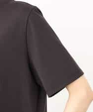 FKKJV20075 MK MICHEL KLEIN(MK ミッシェルクラン) フロッキープリントロゴTシャツ/洗える ダークグレー
