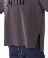 FKKJV20075 MK MICHEL KLEIN(MK ミッシェルクラン) フロッキープリントロゴTシャツ/洗える ダークグレー