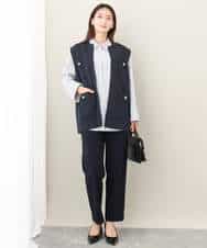 FKLAA34170 MK MICHEL KLEIN(MK ミッシェルクラン) ジャガードストレッチパンツ/洗える アイボリー