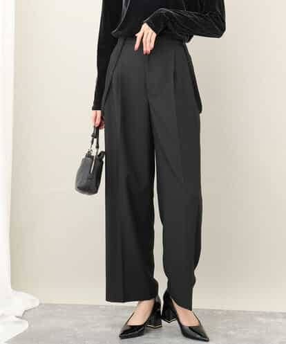 FKLAA36170 MK MICHEL KLEIN サスペンダー付きワイドパンツ（チェック・無地）/洗える