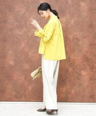 FKLAD30160 MK MICHEL KLEIN(MK ミッシェルクラン) サテン地バレルパンツ/洗える ベージュ