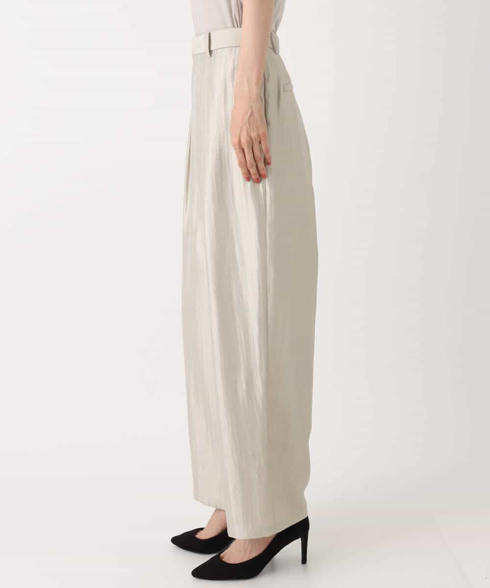 FKLAD30160 MK MICHEL KLEIN(MK ミッシェルクラン) サテン地バレルパンツ/洗える ベージュ