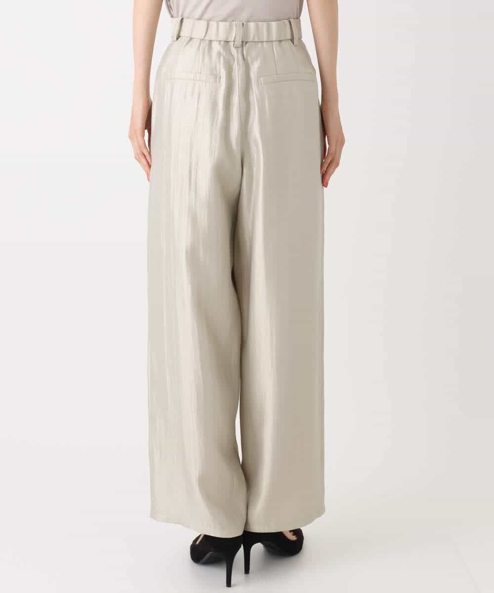 FKLAD30160 MK MICHEL KLEIN(MK ミッシェルクラン) サテン地バレルパンツ/洗える ベージュ