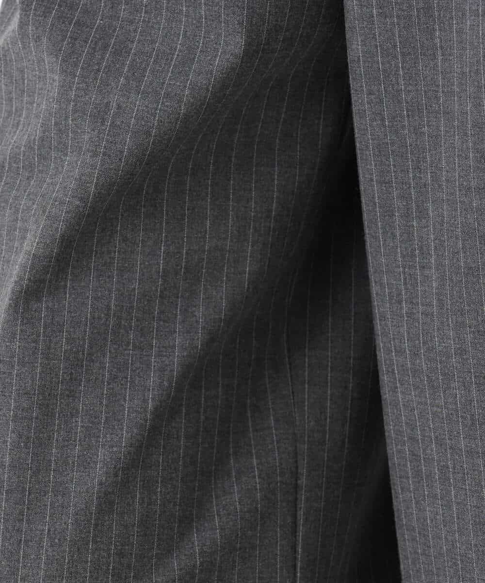 FKLAD34160 MK MICHEL KLEIN(MK ミッシェルクラン) ストレートワイドパンツ(ストライプ・無地)/洗える ダークグレー（ストライプ）