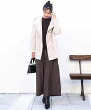 FKLAD51170 MK MICHEL KLEIN(MK ミッシェルクラン) 千鳥柄ガウチョパンツ/洗える グレー