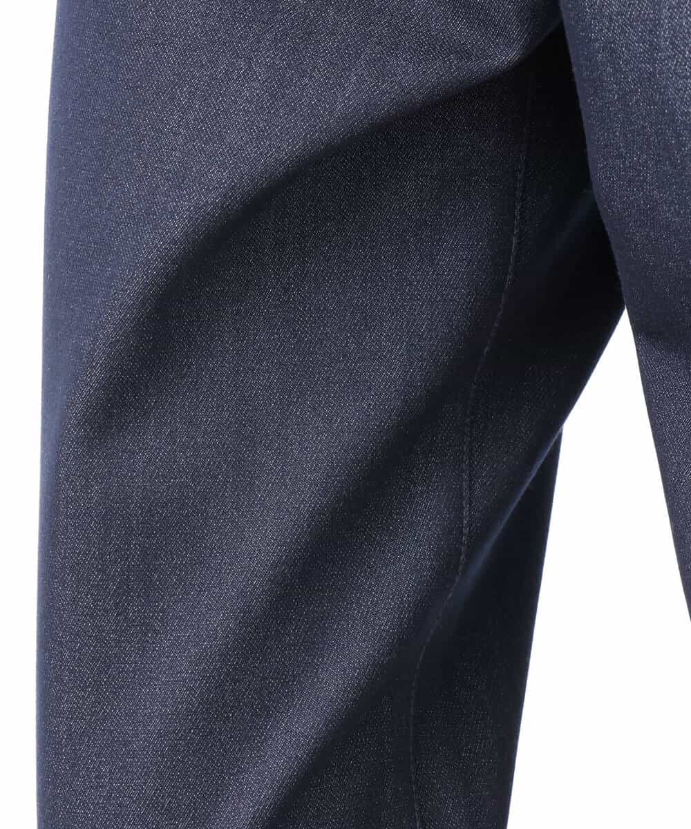 FKLAD52180 MK MICHEL KLEIN(MK ミッシェルクラン) 裏起毛ブーツカットシルエットデニムワイドパンツ/洗える ネイビー