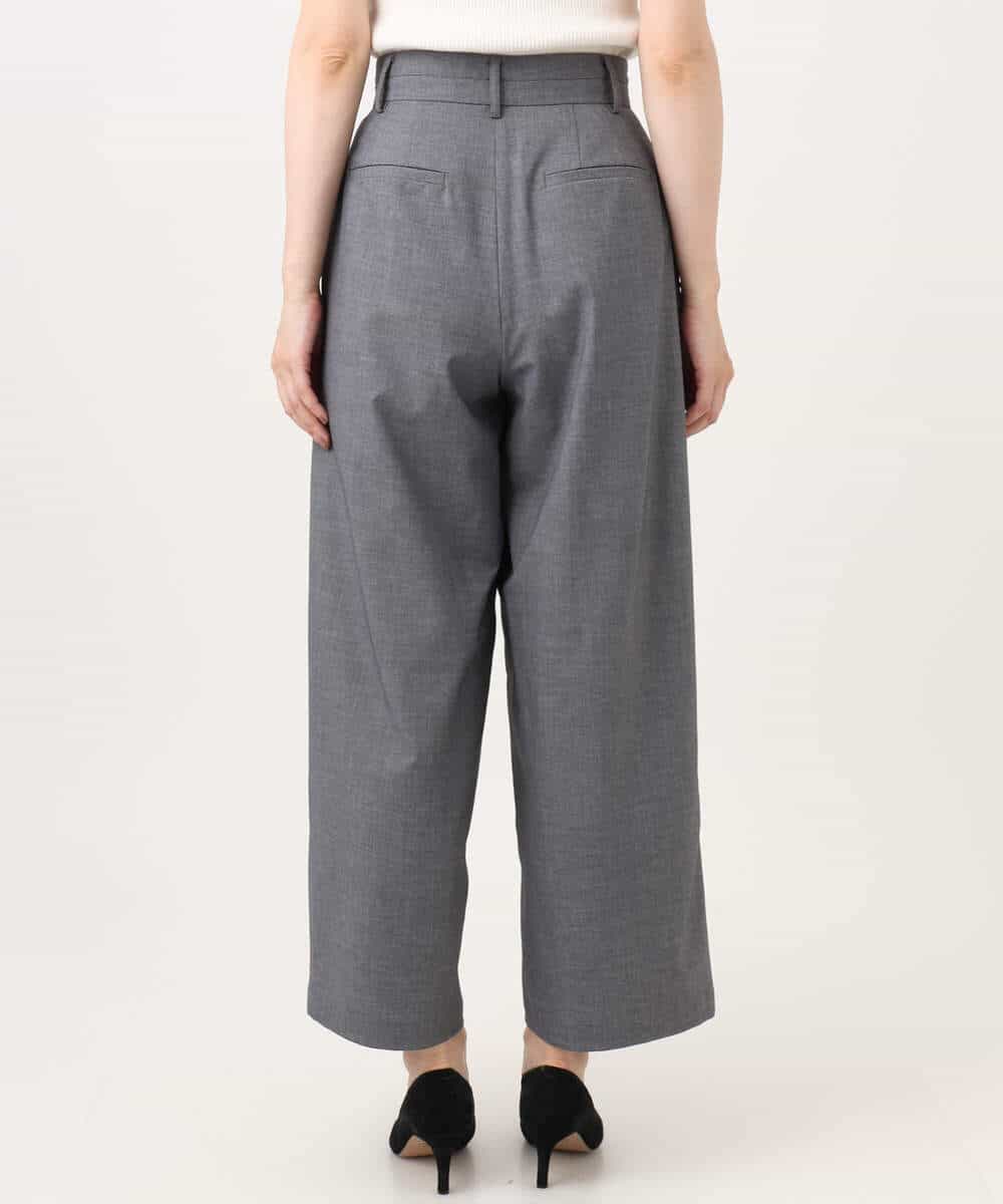 FKLAG53170 MK MICHEL KLEIN(MK ミッシェルクラン) [洗える]バレル風シルエット梳毛パンツ ダークグレー