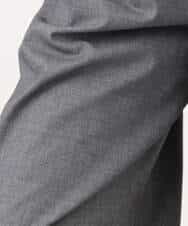 FKLAG53170 MK MICHEL KLEIN(MK ミッシェルクラン) [洗える]バレル風シルエット梳毛パンツ ダークグレー