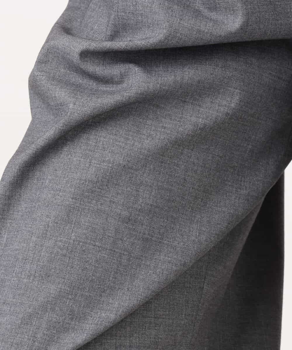 FKLAG53170 MK MICHEL KLEIN(MK ミッシェルクラン) [洗える]バレル風シルエット梳毛パンツ ダークグレー