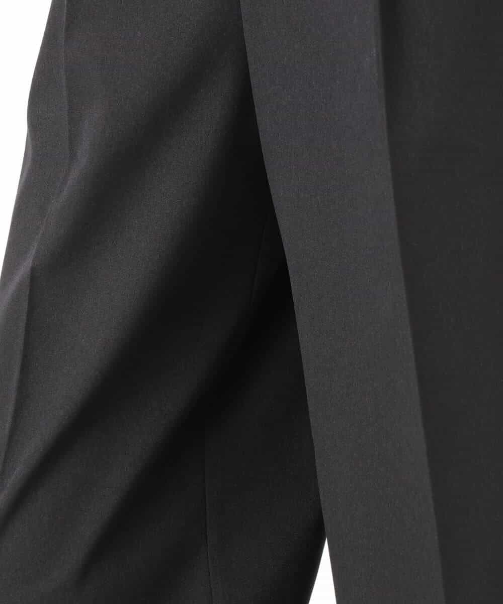 FKLAH55160 MK MICHEL KLEIN(MK ミッシェルクラン) [洗える/イージーケア/抗ピリング/ナチュラルストレッチ]センタープレスワイドパンツ（無地） ブラック