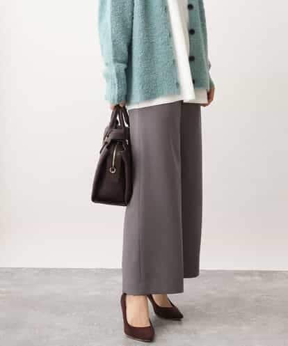 FKLAV42160 MK MICHEL KLEIN ウールライクツイルワイドパンツ/洗える