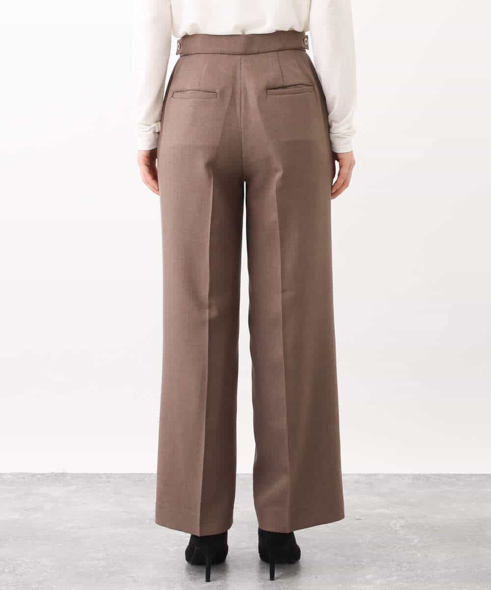 FKLAV46160 MK MICHEL KLEIN(MK ミッシェルクラン) パウダーツイルストレッチワイドパンツ/洗える モカ
