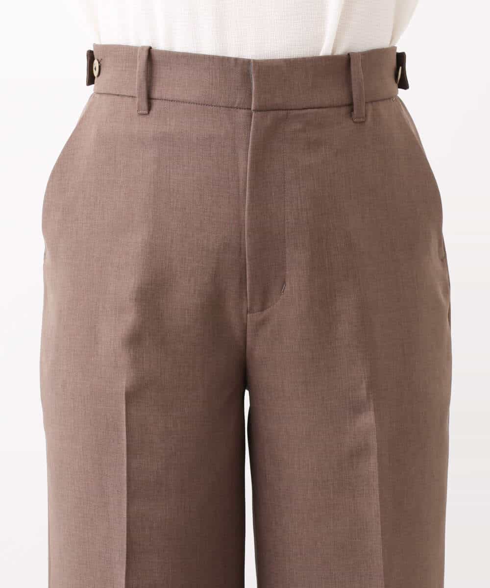 FKLAV46160 MK MICHEL KLEIN(MK ミッシェルクラン) パウダーツイルストレッチワイドパンツ/洗える モカ