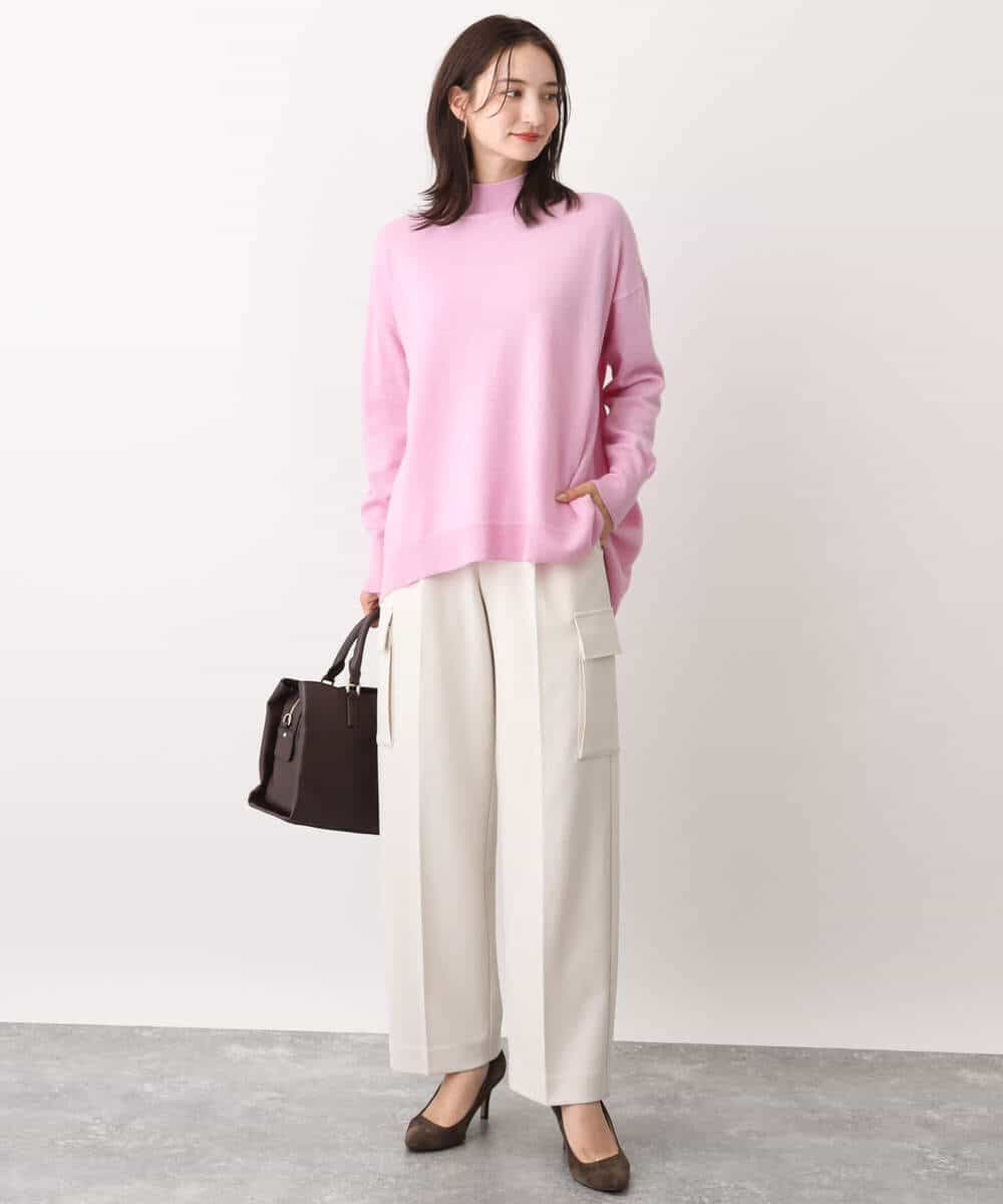FKLAV52150 MK MICHEL KLEIN(MK ミッシェルクラン) ハイストレッチワイドカーゴパンツ/洗える ブラック