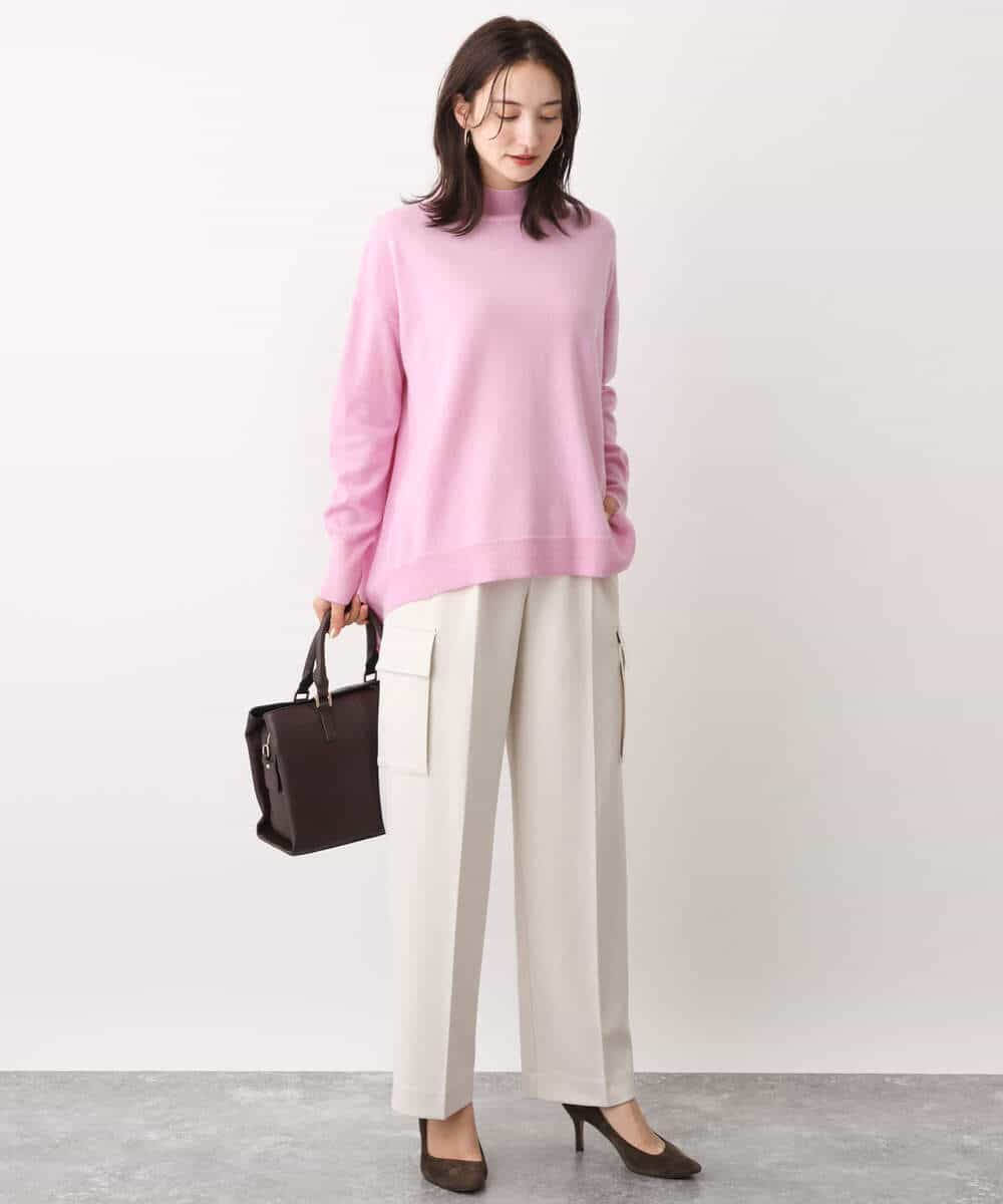 FKLAV52150 MK MICHEL KLEIN(MK ミッシェルクラン) ハイストレッチワイドカーゴパンツ/洗える ブラック
