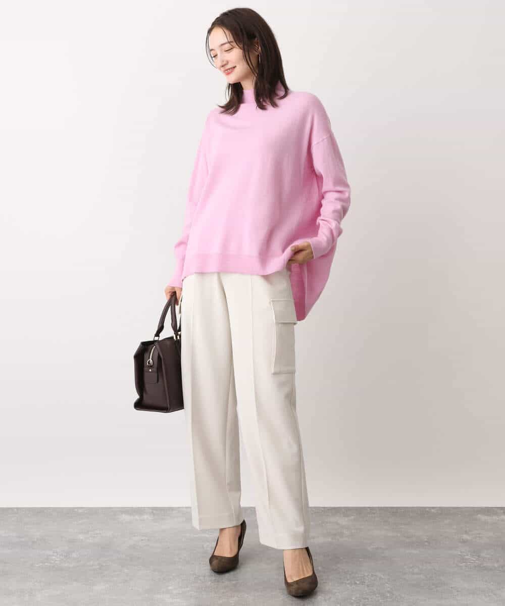FKLAV52150 MK MICHEL KLEIN(MK ミッシェルクラン) ハイストレッチワイドカーゴパンツ/洗える ブラック