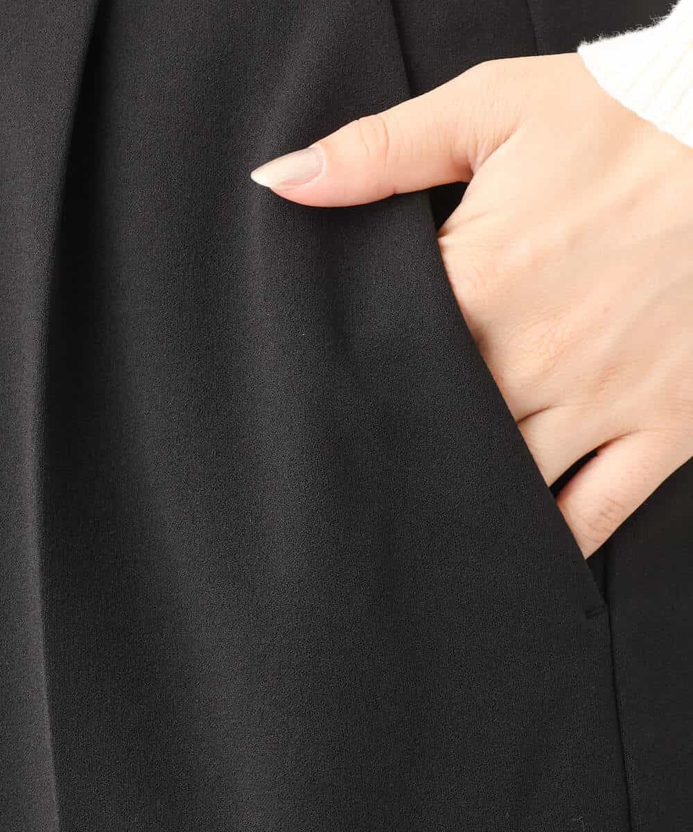 FKLAV52150 MK MICHEL KLEIN(MK ミッシェルクラン) ハイストレッチワイドカーゴパンツ/洗える ブラック