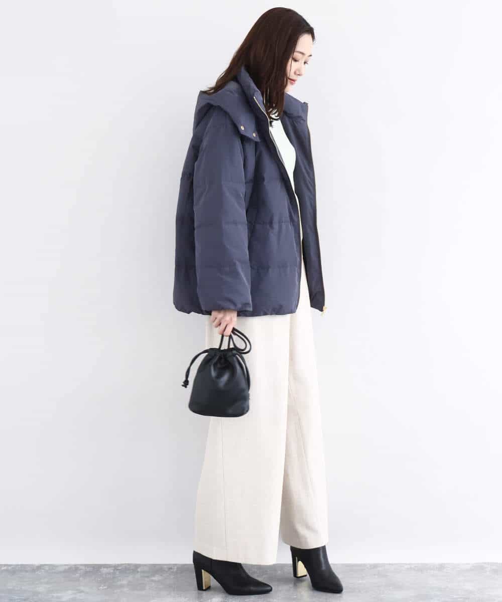 FKLDD60160 MK MICHEL KLEIN(MK ミッシェルクラン) カラーツイードワイドパンツ/洗える イエロー